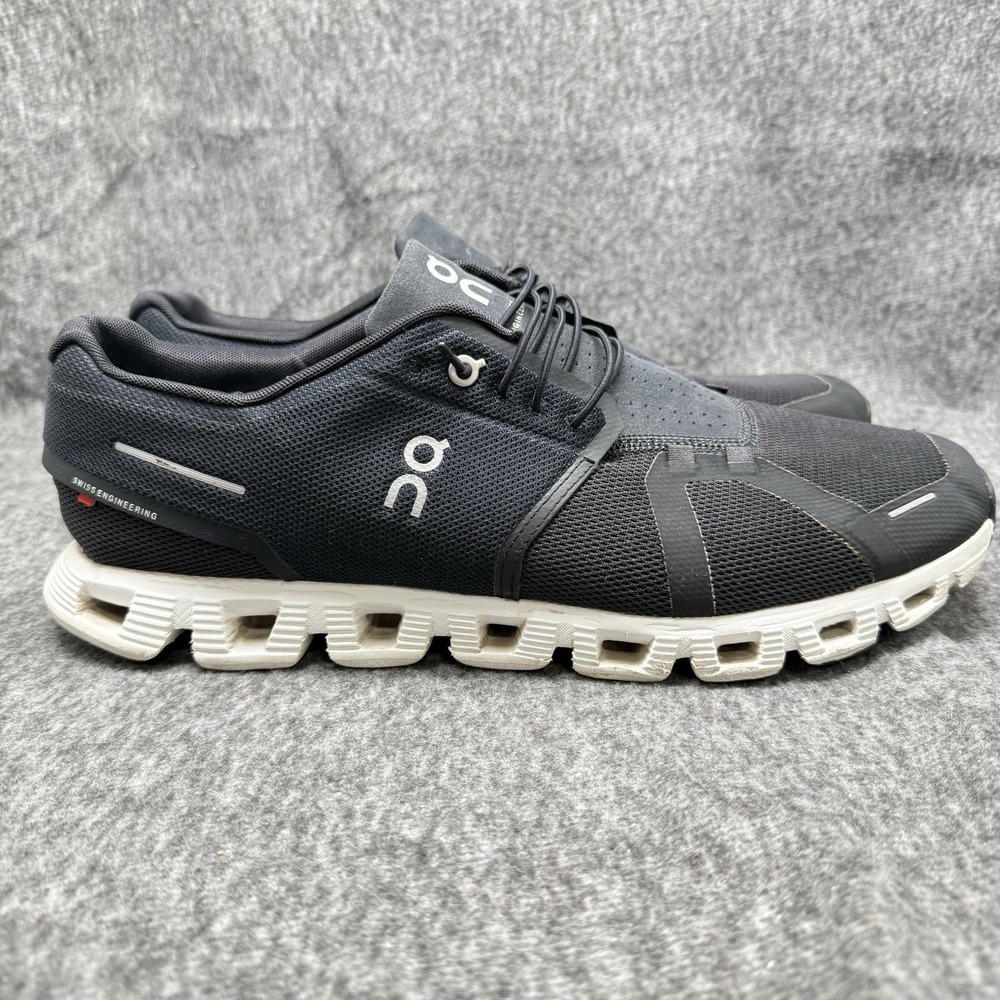 On Cloud 5 Men's Size 13 Black White Running Shoes Sneakers 59.98919